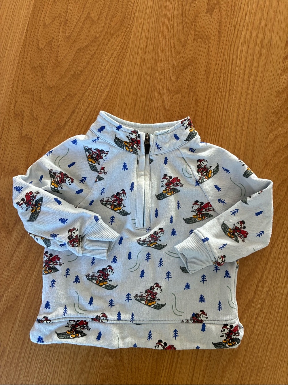 Hanna Andersson Disney Mickey Quarter Zip Pullover 2T